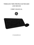 wireless thin-profile keyboard and mouse user`s manual