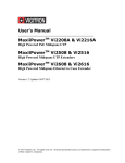 User`s Manual MaxiiPowerTM Vi2208A & Vi2216A