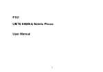 F151 UMTS 850MHz Mobile Phone User Manual