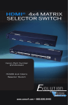 HDMI® 4x4 MATRIX SELECTOR SWITCH