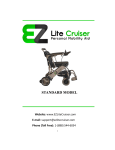 EZ Lite Cruiser Standard Model User Manual