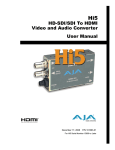 HD-SDI/SDI To HDMI Video and Audio Converter User Manual