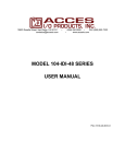 MODEL 104-IDI-48 SERIES USER MANUAL