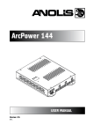 User manual ArcPower 144 ETL