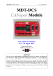 MDT-DCS CANopen Module, user manual