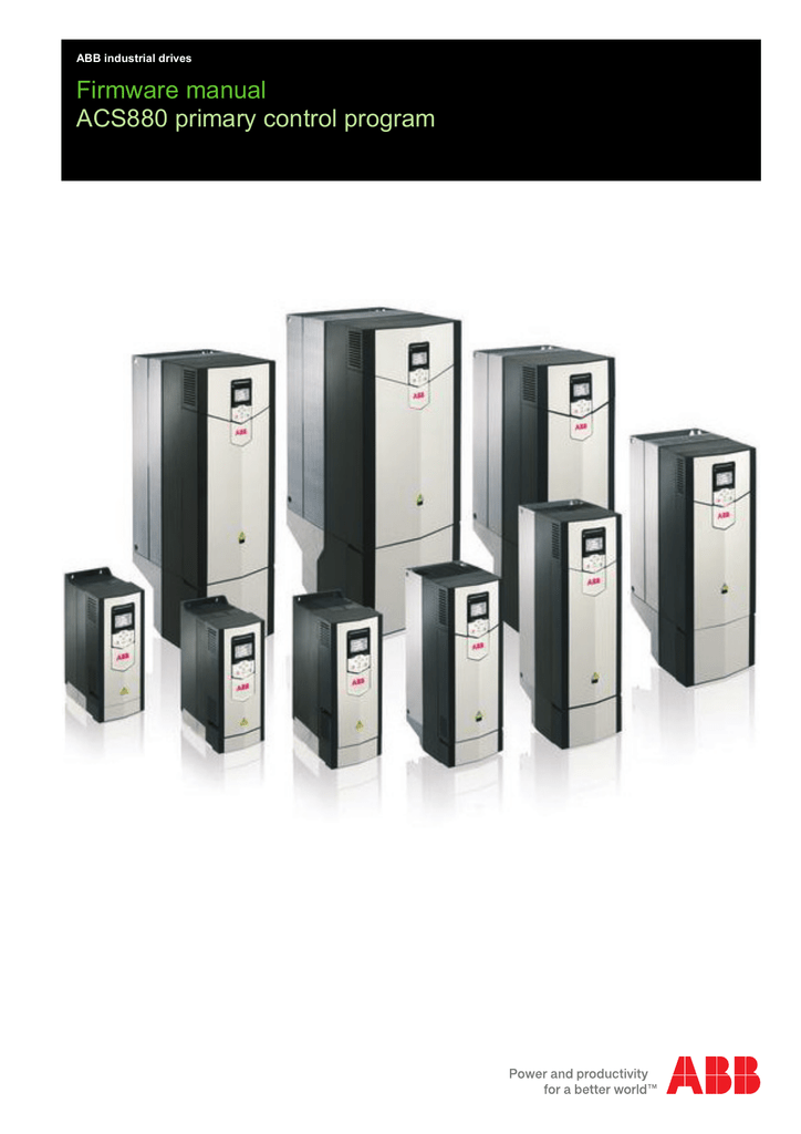 Acs880 Firmware Manual Acs880 Firmware Manual
