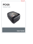 PC42t Desktop Printer User Guide - Honeywell Scanning and Mobility