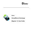 GroupWise to Exchange Migrator 1.0 User Guide