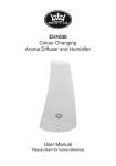 EH1638 Colour Changing Aroma Diffuser and Humidifer User Manual