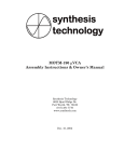 MOTM-190 User Manual - Synthesis Technology
