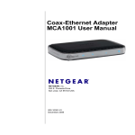 Coax-Ethernet Adapter MCA1001 User Manual