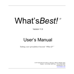 User`s Manual - LINDO Systems