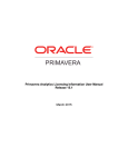 Primavera Analytics Licensing Information User Manual Release