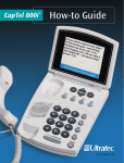 CapTel 800i User Manual - the Oregon CapTel Website!