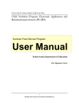 Child Nutrition Program Electronic Application and Reimbursement
