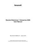 Sensorsoft Remote Watchman Enterprise 2009 User Manual