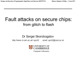 Fault attacks on secure chips: from glitch to flash