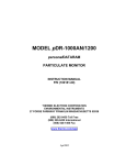 (MIE) Personal DataRAM pDR-1000AN Aerosol Monitor User Manual