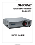 Portable LCD Projector Model 8781 USER`S MANUAL
