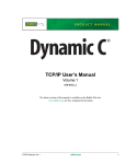 Dynamic C TCP/IP User`s Manual Volume I