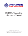 MS2500L Manual - Alabama Specialty Products, Inc.