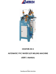 dolphin-02 a automatic pvc water slot milling machine user`s manual
