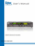 MANUAL: LT-800 Stationary RF Transmitter