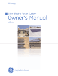 FLI Solar Electric Power System Owner`s Manual