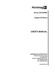 Series 941X/946X Digital I/O Board USER`S MANUAL