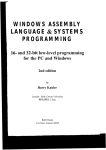 WINDOWS ASSEMBLY LANGUAGE & SYSTEMS PROGRAMMING