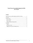 Climate Finance Accountability Mapping Tool (CMT) User`s Manual
