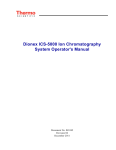 ICS-5000 Ion Chromatography System Operator`s Manual