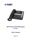 SIP IP Phone with PSTN spport User`s manual