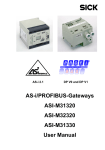 AS-i/PROFIBUS-Gateways ASI-M31320 ASI-M32320 ASI