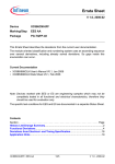 Errata Sheet