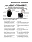 Eco-Save Space Heater User Manual