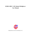 RC802-120B&times;2 4E1 Optical Multiplexer User Manual