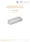 Installation and User`s Manual Global Tracking and