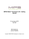 MIPS® Malta™ Developer`s Kit - Getting Started