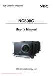 NEC NC800C User Guide Manual