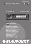 Blaupunkt Toronto 400 User Guide Manual - CaRadio