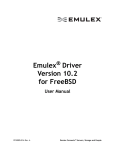 Emulex Driver Version 10.2 for FreeBSD User Manual