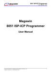 Megawin 8051 ISP-ICP Programmer User Manual