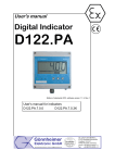 User`s manual Digital Indicator D122.PA