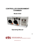 5532 Glovebox Chamber User Manual
