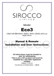 Manual & Remote Installation and User Instructions