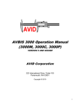 Current user manual for the AVBIS 3000 series