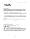 VlZIO XVT323SV/XVT373SV User Manual Dear VlZIO Customer
