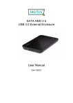 SATA HDD 2.5 USB 3.0 External Enclosure User Manual