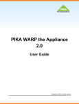 PIKA WARP the Appliance User Guide